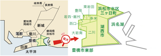 湖西版折込エリア地図