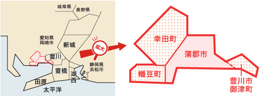 豊橋版折込エリア地図